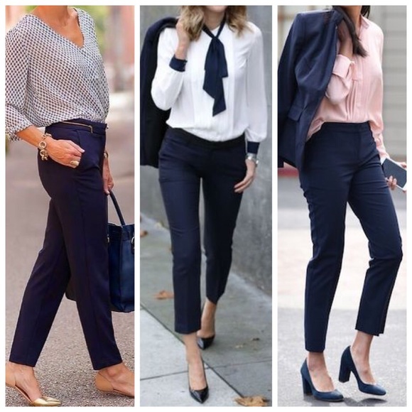 Lauren Ralph Lauren Pants - Lauren Ralph Lauren Navy Skinny Trouser Work Pant